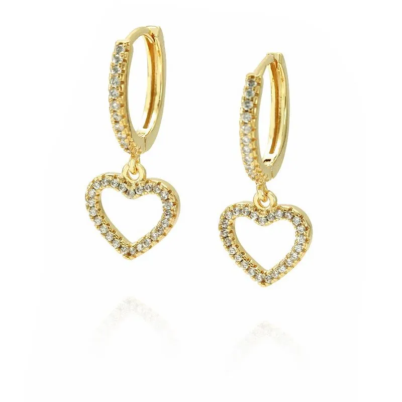 925 सिल्वर हार्ट ईयरिंग हूप