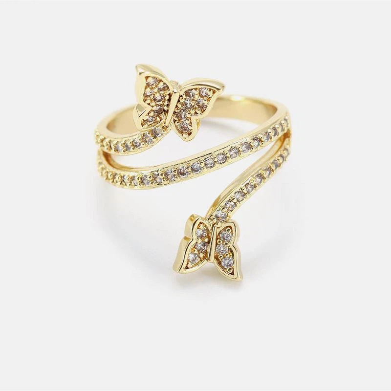 सुंदर तितली पशु अंगूठी हस्तनिर्मित