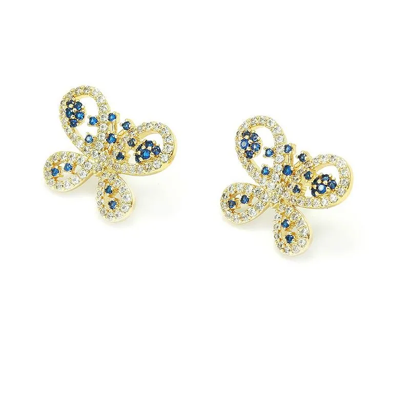 सुरुचिपूर्ण तितली पशु कान की बाली स्टड