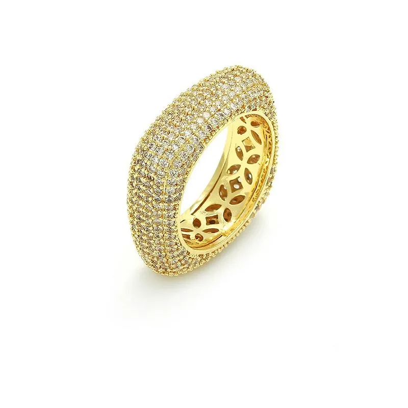 गोल्ड प्लेटेड पेव रिंग सेटिंग