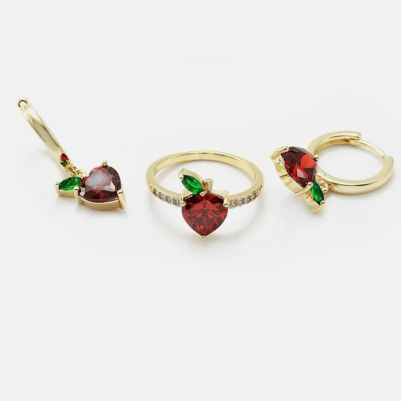 रेड सीज़ हार्ट ज्वेलरी सेट