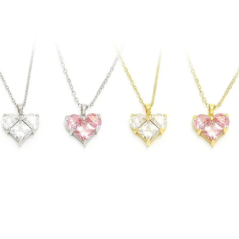 रोमांटिक हार्ट पेंडेंट गोल्ड प्लेटेड